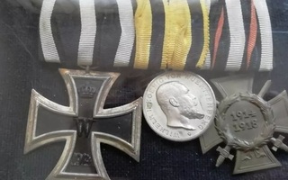 WW1 Saksalainen mitaliripa rautaristillä