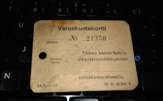 Varuskuntakortti No21350 PK200/7