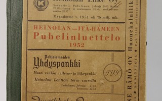Heinolan - Itä-Hämeen puhelinluettelo 1952
