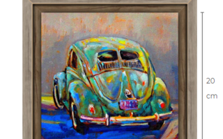 Volkswagen Retro Pop Art canvastaulu koko 20 cm x 20 cm