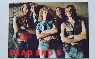 Dead End 5 -yhtyeen mainoskortti (1976)