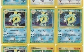 Vanhempia Pokemon TCG Holoja, Rareja ja EX (Huom! kunto)