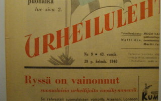 Suomen Urheilulehti Nro 9/1940 (16.3)