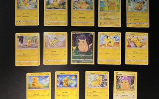 14 kpl erilaisia Pikachu Pokemon kortteja #5