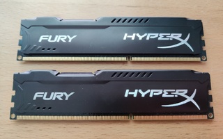 HyperX Fury Black 2x4Gb DDR3 1866Mhz muistikitti