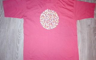 Pinkki t-paita koko M