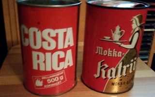 Mokka-Katriina ja Costa Rica kahvipurkki