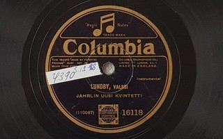 Savikiekko 1925 - Eddi Jahrl & Uusi Kvintetti Columbia 16118