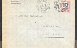 Postilähetys - Saarinen 1mk (LAPE 74) Postivaunu 3 23.8.1921