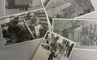 5 kpl valokuvia / postikortteja saksan sotilaan suonen reisu