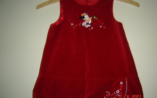 UUDENVEROINEN punainen MINNI HIIRI-mekko, 86 cm