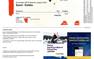 Suomi-Kreikka UEFA nations league Jalkapallo-ottelu