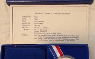 USA 1986 Liberty dollar Proof