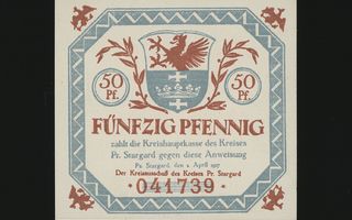 Saksa Notgeld 50 Pfg, Stargard 1917