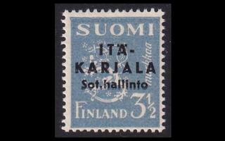 IK_5 ** Itä-Karjala 3,50mk musta lisäp (1941)