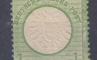 Saksa reich  1872 1 kreuzer iso rintakilpi liimakkeellisena.