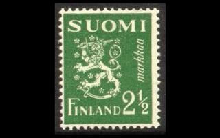 322 ** Leijona 2 1/2 mk vihreä (1947)