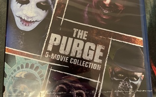5 The Purge-elokuvan kokoelma (Blu-Ray) Uusi ja muoveissa