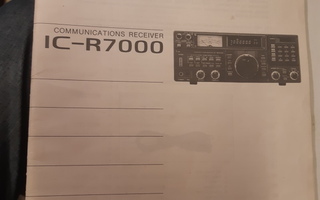 Icom IC R7000 ohjekirja ja kytkentäkaavio