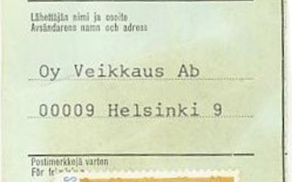 1972 k-puku Perniö postiosoitus (ryppyinen)