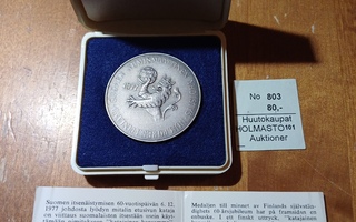 Suomen Numismaattinen yhdistys 1977 hopeamitali 47/500