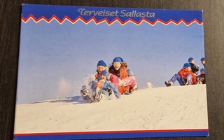 Terveiset Sallasta, Lappi Lapland, kulkenut postik. + pleima