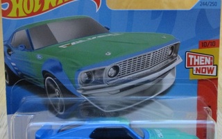 Ford Mustang Boss 302 HT 2D Blue-Green 1969 Hot Wheels 1:64