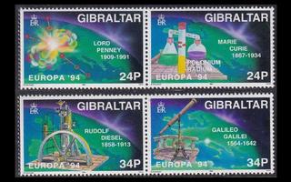 Gibraltar 683-6p ** Europa keksinnöt ja löydöt (1994)