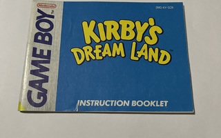 Gameboy Kirbys Dream Land manual