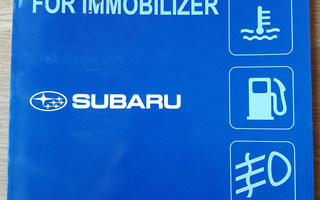 Subaru Registration Manual for Immobilizer, 2012h