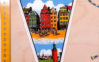 Stockholm vintage 2-puoleinen matkailuviiri
