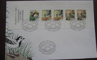 Lintu postimerkki FDC-leike vuodelta 1992