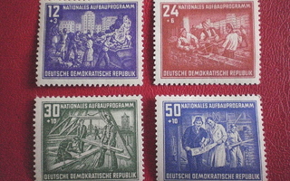 DDR Kansallinen Kehittämisohjelma postimerkit v.1952