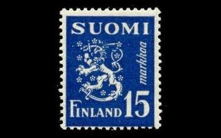 352 ** Leijona 15 mk sininen (1948)