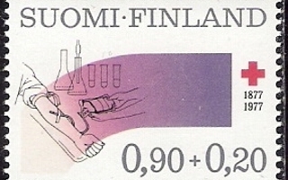 1977 Punainen Risti 0,90 + 0,20 mk **  LaPe 800