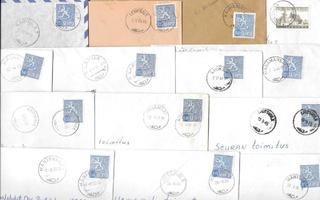 Postilähetyksiä erä 75kpl (1963 käyttösarjaa)