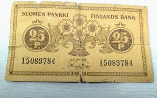 25 p. penniä 1918 Suomi