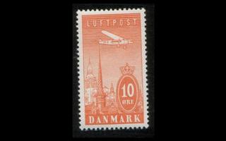 Tanska 217 ** Lentoposti 10 öre (1934)