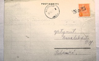 1959 Väkevälä rivil + Hujakkala kortti
