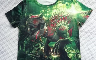 Dinoaiheinen t-paita 110cm