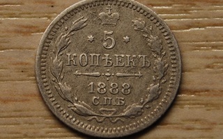 Venäjä 5 kopeeka 1888 Hopea