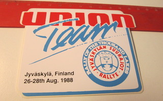 Jyväskylän Suurajot 1988 Union Team ralli tarra