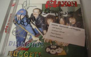 SAXON - DIAMONDS AND NUGGETS CD NELJÄN JÄSENEN NIMMAREILLA