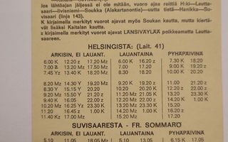 Aikataulu Espoo 1973 Linjat 139-144