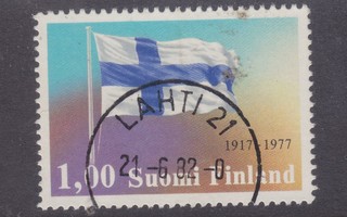 1977 Itsenäisyys 1 mk loistoleimalla