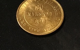 kultaraha Suomi 20 markkaa 1878