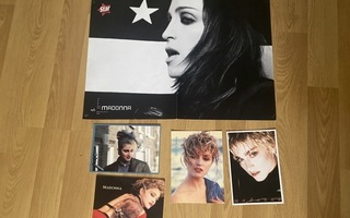 Madonna julisteet ja tarra + postikortit