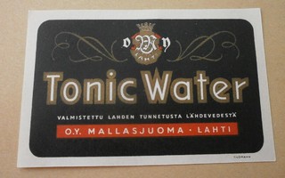 Tonic Water, Lahti, Mallasjuoma -etiketti