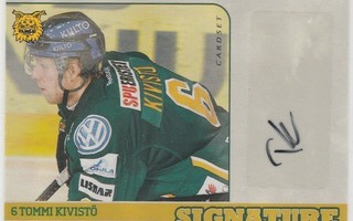 2014/15 Cardset Signature Tommi Kivistö . Ilves
