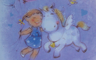Katarina Babok tyttö ja hevonen hymyilevät yhdessä